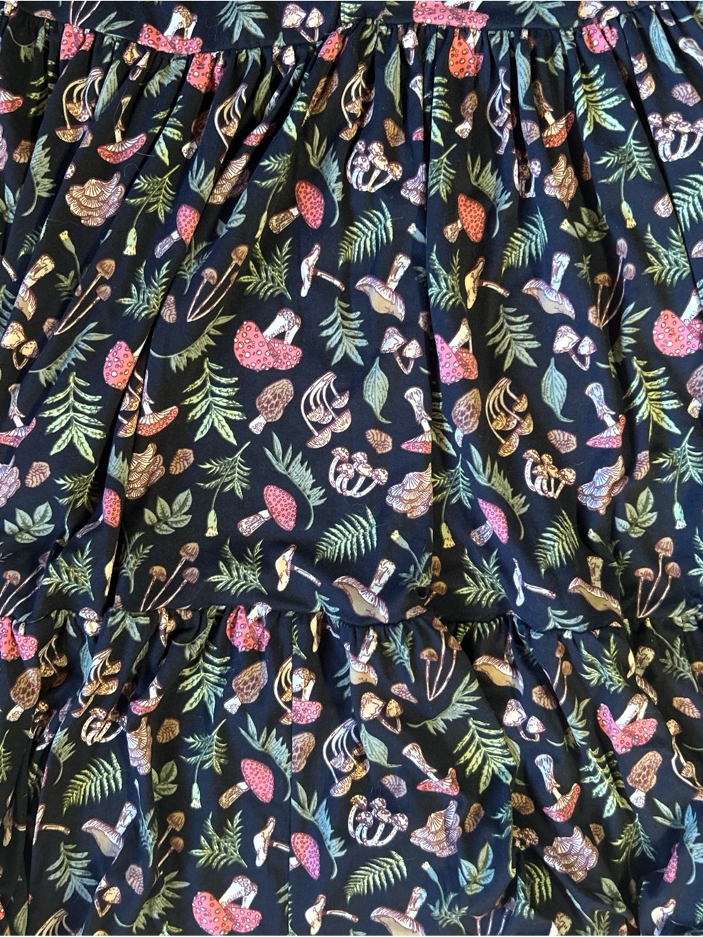 Hot Topic Black Mushroom Print Long Sleeve Dress - Picture 3 of 5